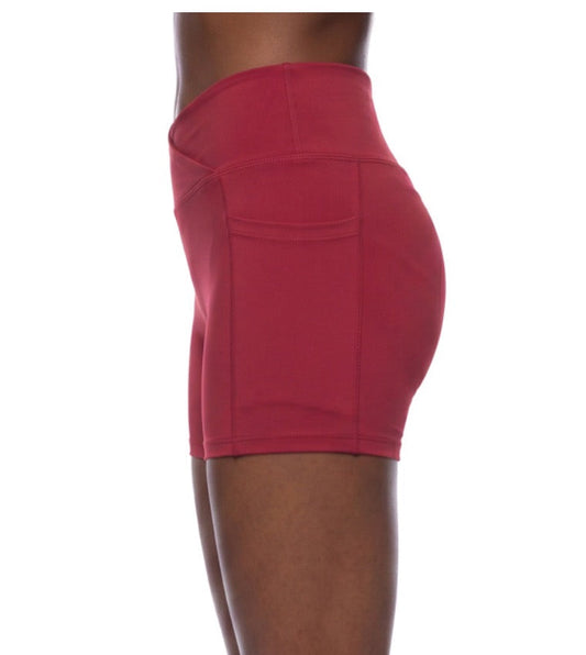 Vina Women's High-Rise Pocket Yoga Short Vital Glow Fit
