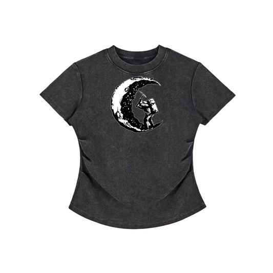 Divine Vintage Washed Bodycon Cotton T-Shirt