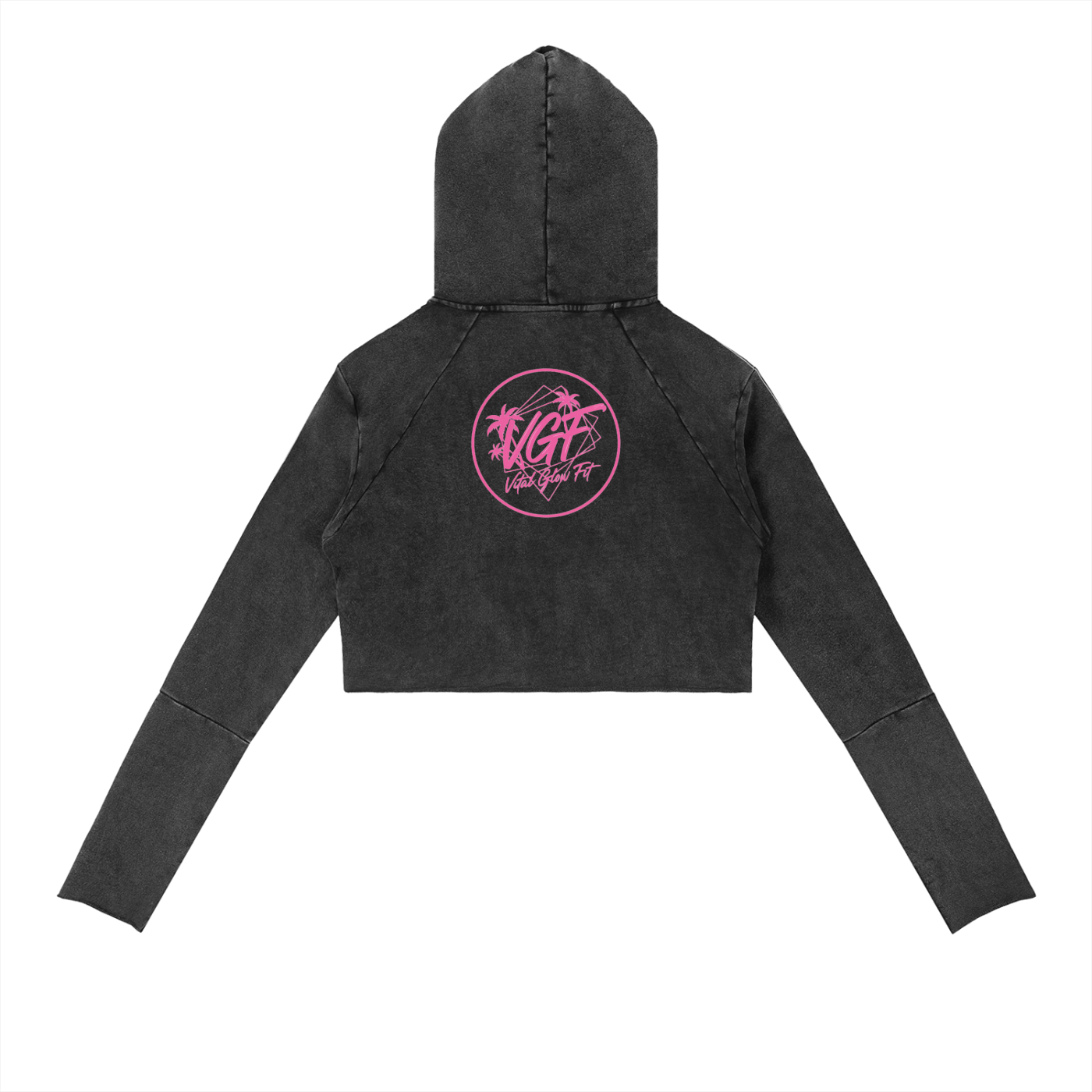 Vina Vintage Washed Crop Hoodie