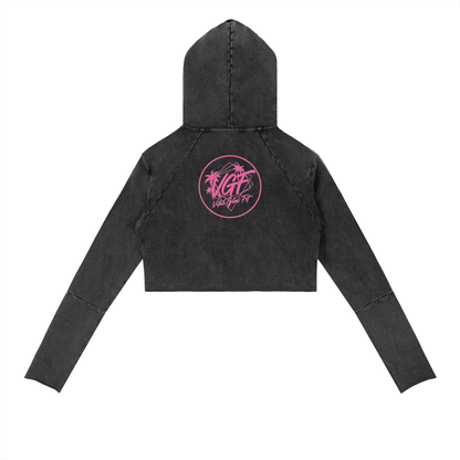 Vina Vintage Washed Crop Hoodie