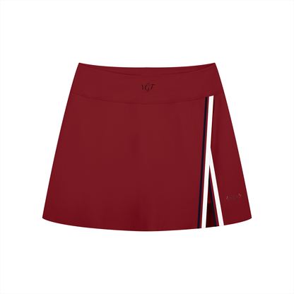 Vina Paris Women's A-Line Contrast Panel Slit Skirt