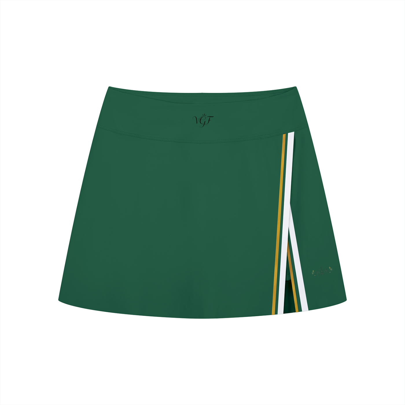 Vina Paris Women's A-Line Contrast Panel Slit Skirt