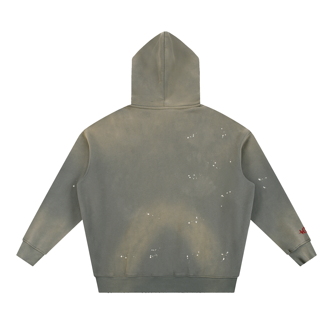 Sacred Vintage Washed Frayed Fleece Hoodie