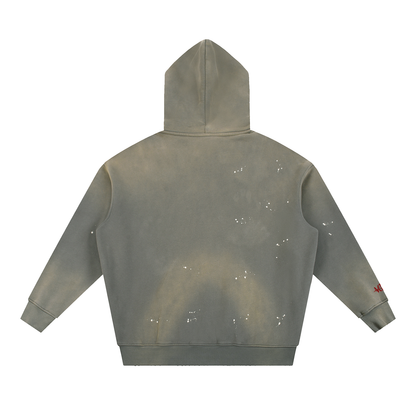 Sacred Vintage Washed Frayed Fleece Hoodie