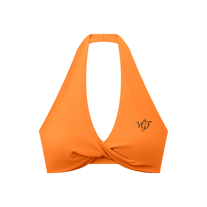 Divine Women's Pleated Halter Sports Bra
