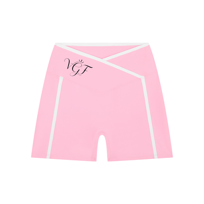 Vina Women's High-Rise Color Block Yoga Short Vital glow fit