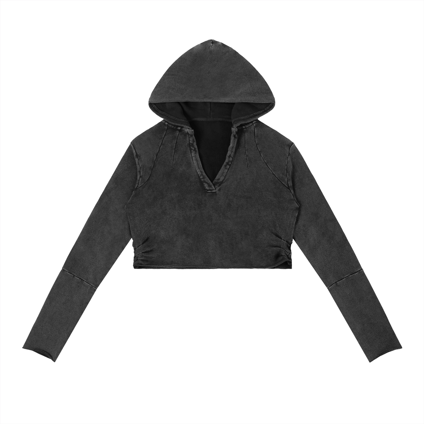Vina Vintage Washed Crop Hoodie
