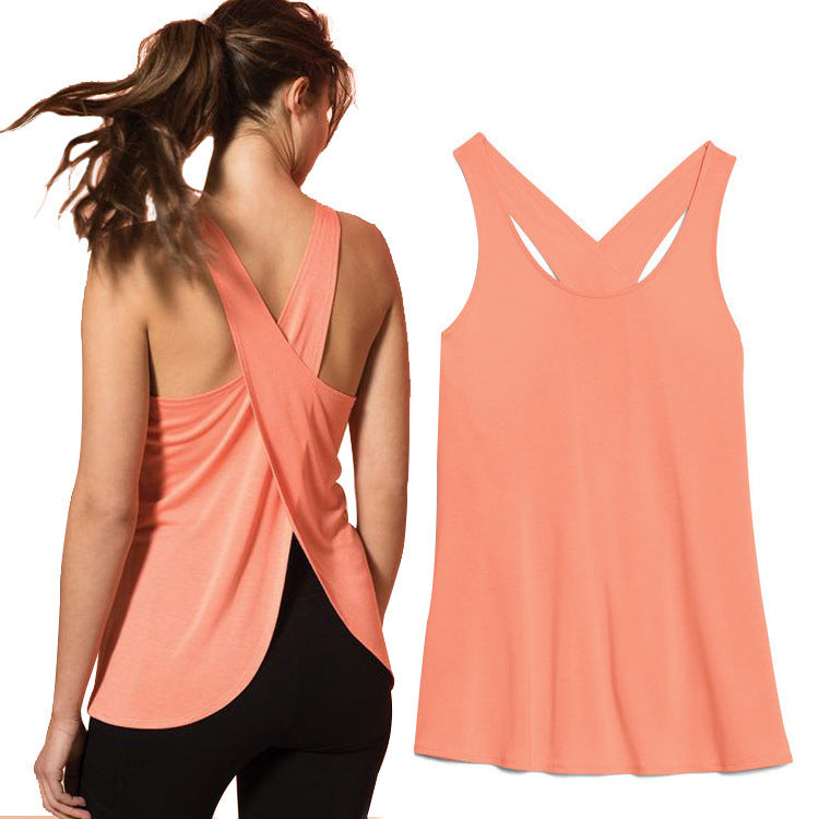 Sports Fitness Yoga Loose U-neck Vest Women