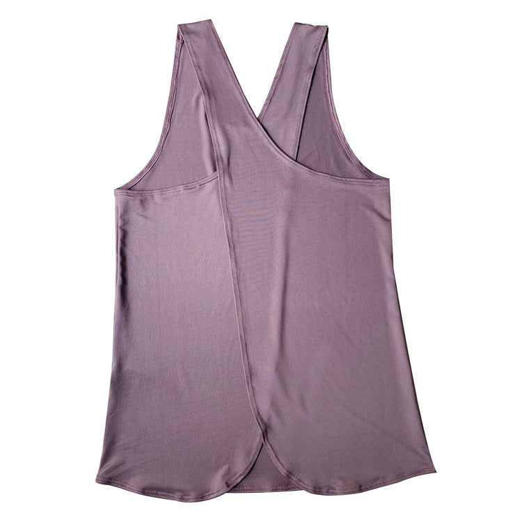 Sports Fitness Yoga Loose U-neck Vest Women