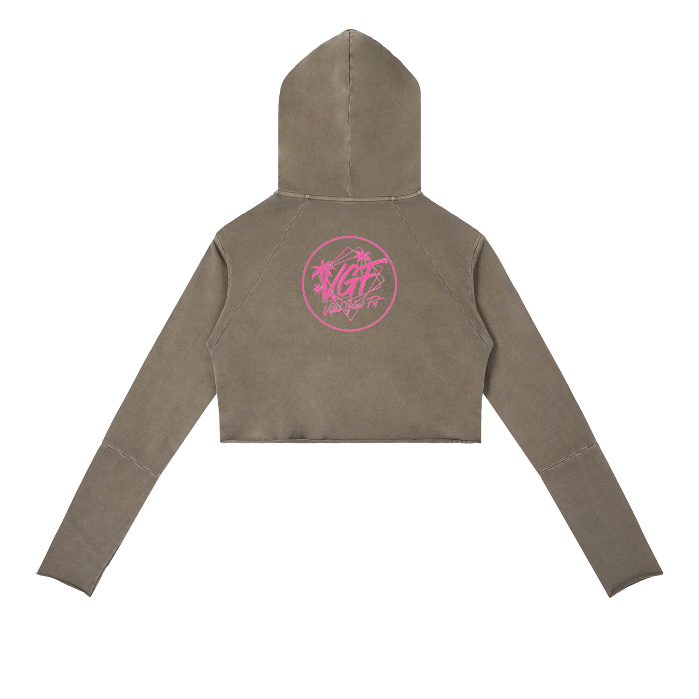 Vina Vintage Washed Crop Hoodie