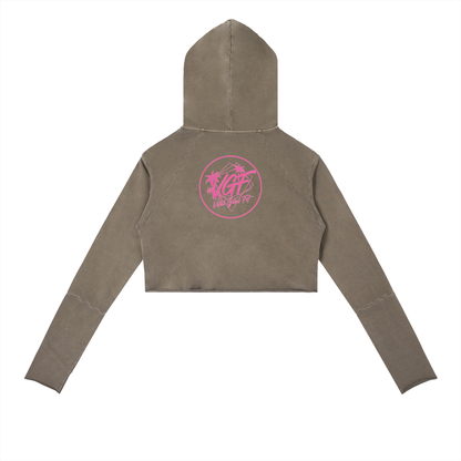 Vina Vintage Washed Crop Hoodie