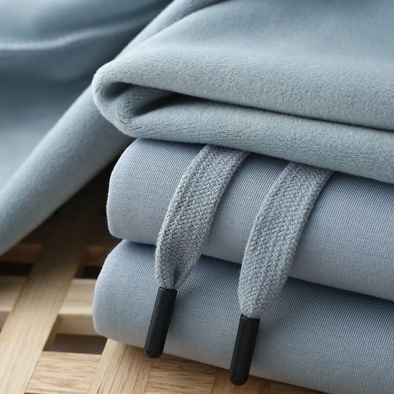 Ultra-soft Silver Fox Fleece-lined Thickened And Insulated Hooded Sweatshirt