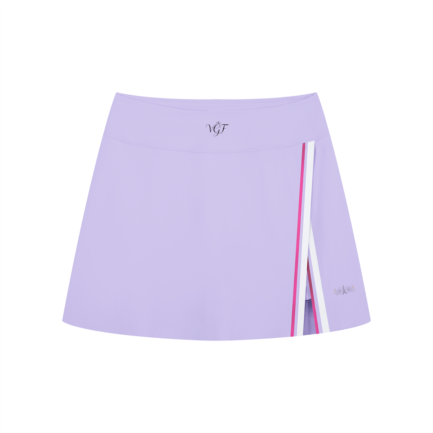 Vina Paris Women's A-Line Contrast Panel Slit Skirt