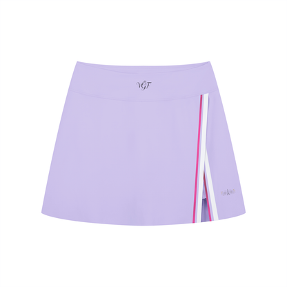 Vina Paris Women's A-Line Contrast Panel Slit Skirt