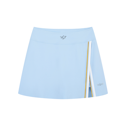 Vina Paris Women's A-Line Contrast Panel Slit Skirt