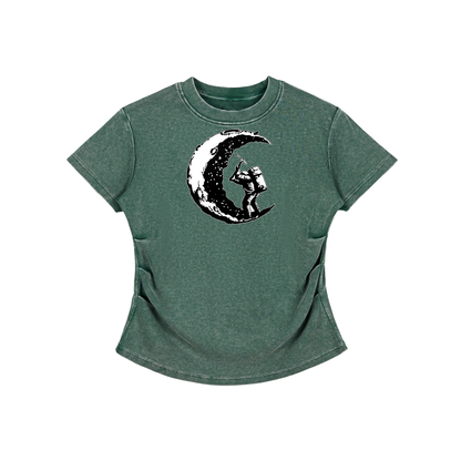 Divine Vintage Washed Bodycon Cotton T-Shirt