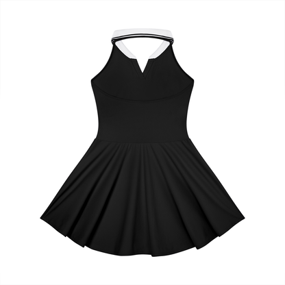 Vina Women's Pleated Halter Tennis Dress | Collared A-Line Skirt