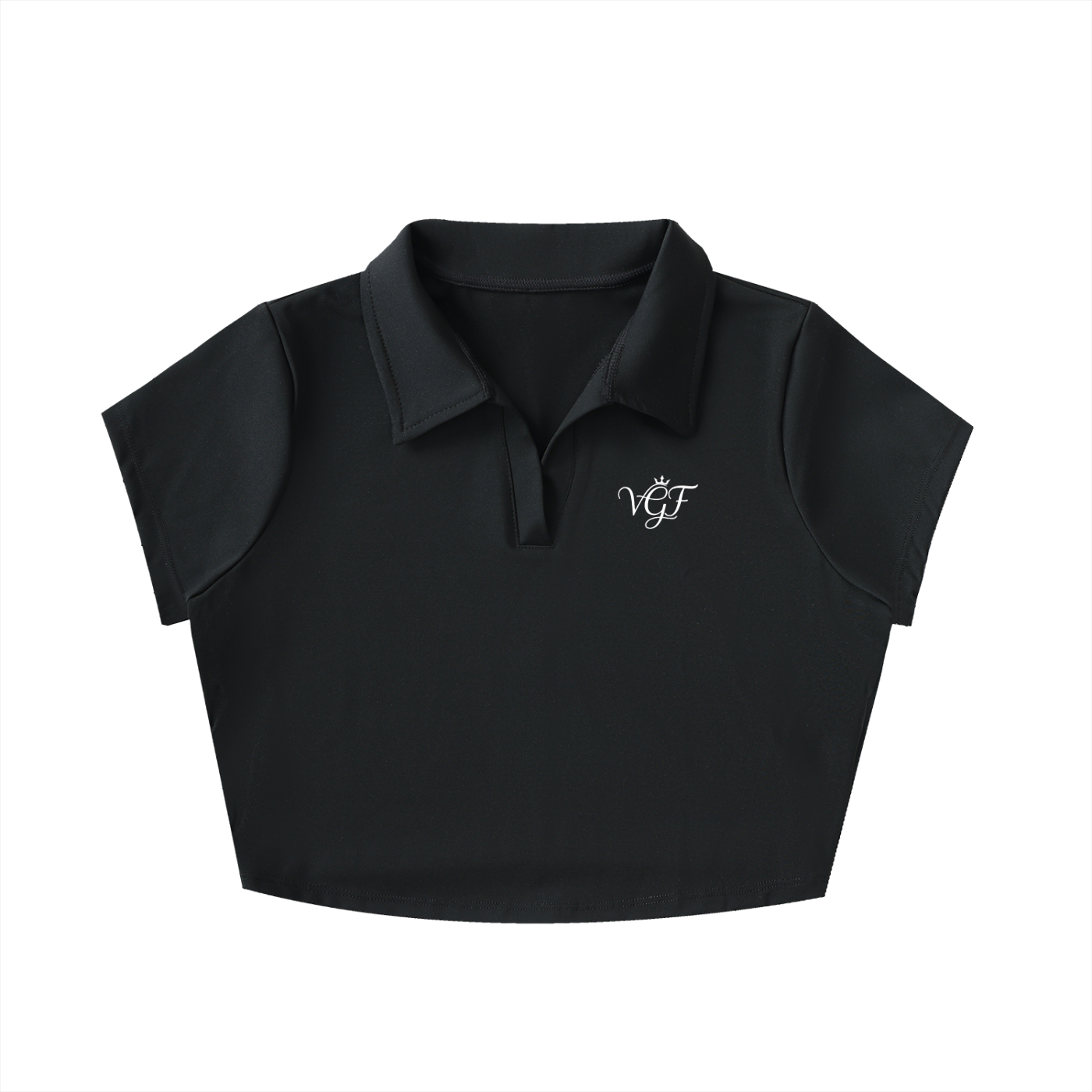 Vina V-Neck Lapel Crop Top