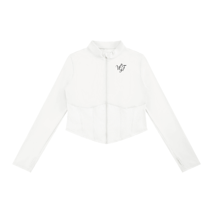 Divine Women's Slim Fit Full-Zip Yoga Jacket
