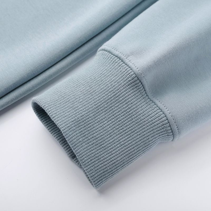 Ultra-soft Silver Fox Fleece-lined Thickened And Insulated Hooded Sweatshirt