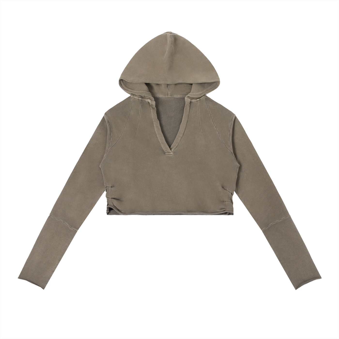 Vina Vintage Washed Crop Hoodie