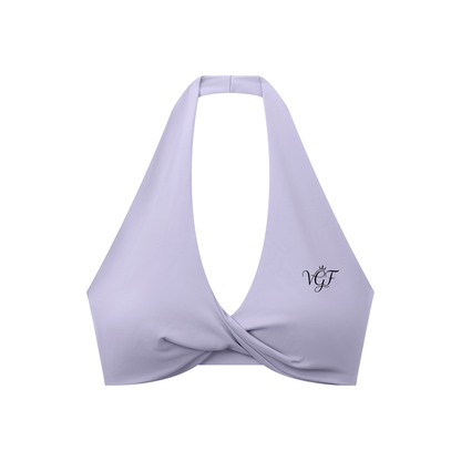 Divine Women's Pleated Halter Sports Bra