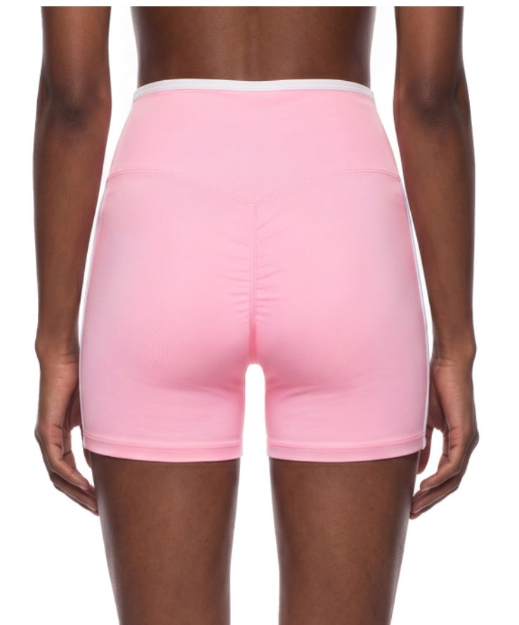 Vina Women's High-Rise Color Block Yoga Short Vital glow fit