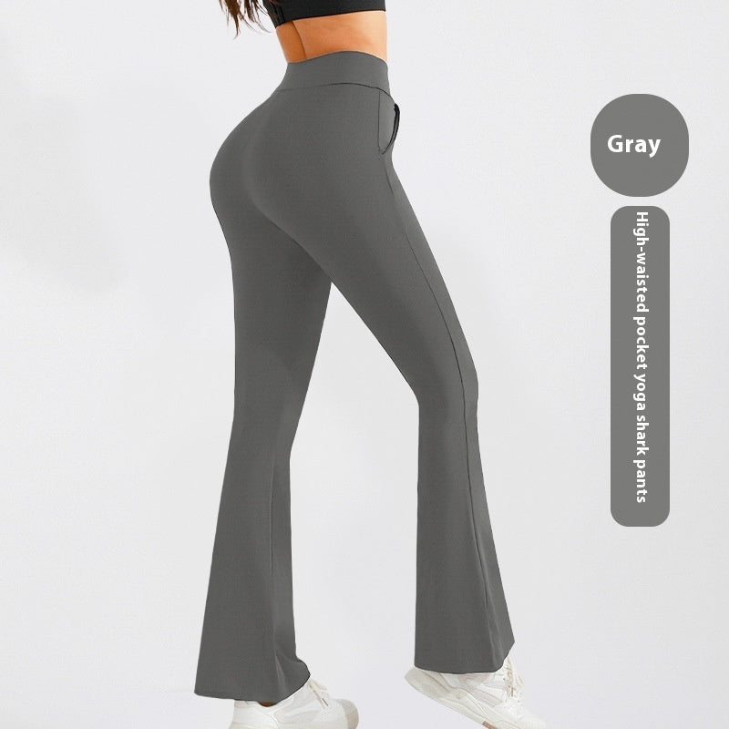 Elastic Slimming High Waist Hip Lift Slightly Flared Yoga Pants