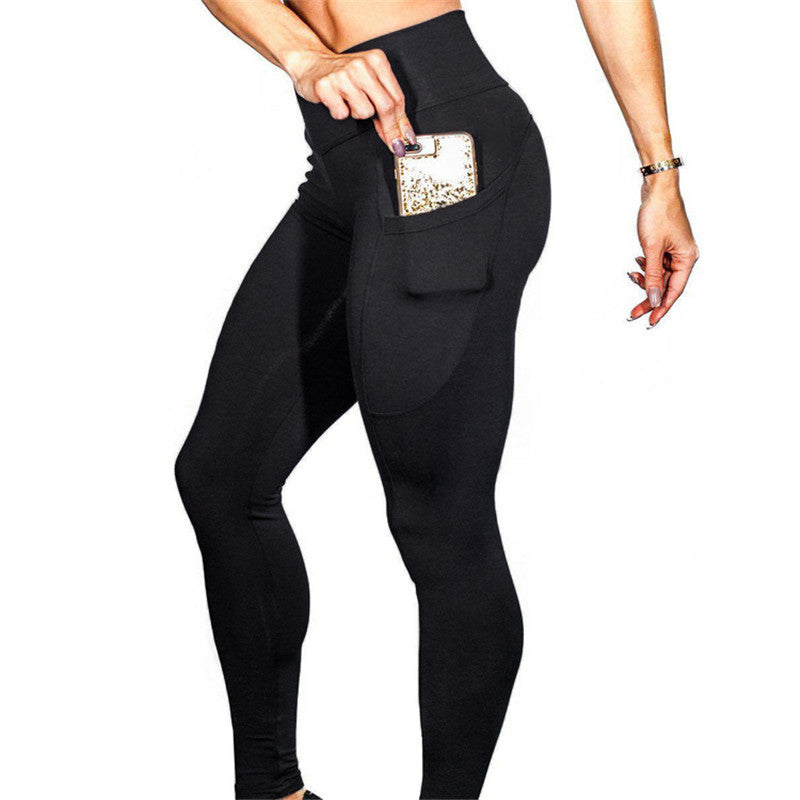 Mobile phone pocket hip high waist yoga pants