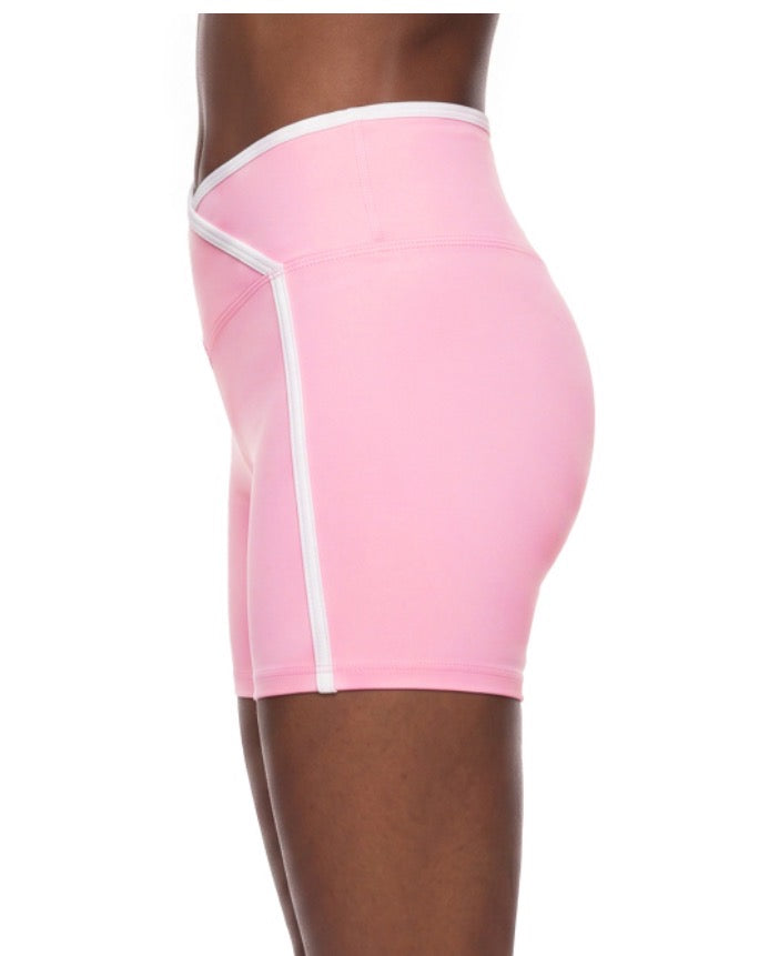 Vina Women's High-Rise Color Block Yoga Short Vital glow fit