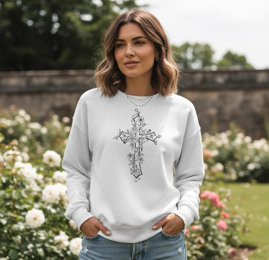 VGF Women’s organic crew neck sweatshirt - Vital glow fit