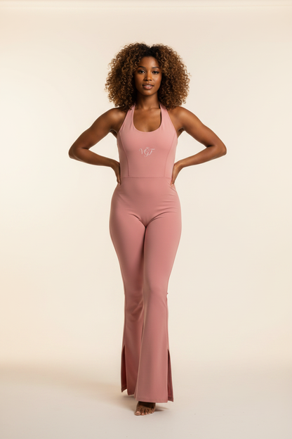 Vina Halter Flare Jumpsuit – VGF
