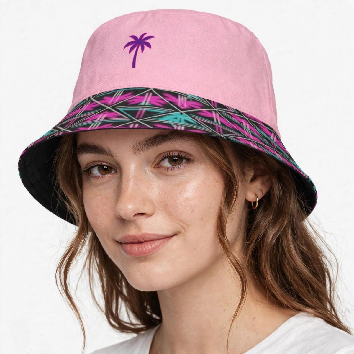 Sacred Pink Reversible bucket hat Vital glow fit