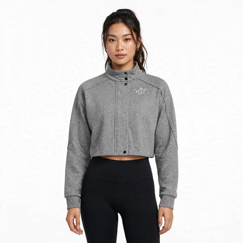 Sacred Women's Button-Front Crop Jacket Vital Glow Fit