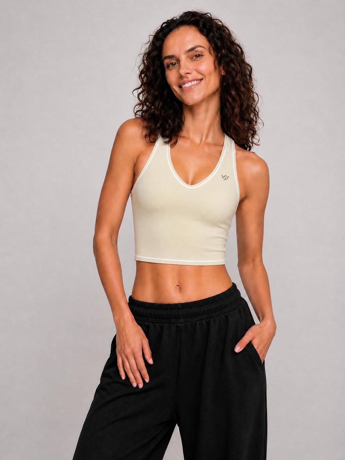 VGF Vina Topstitching Yoga Tank Top Vital Glow Fit