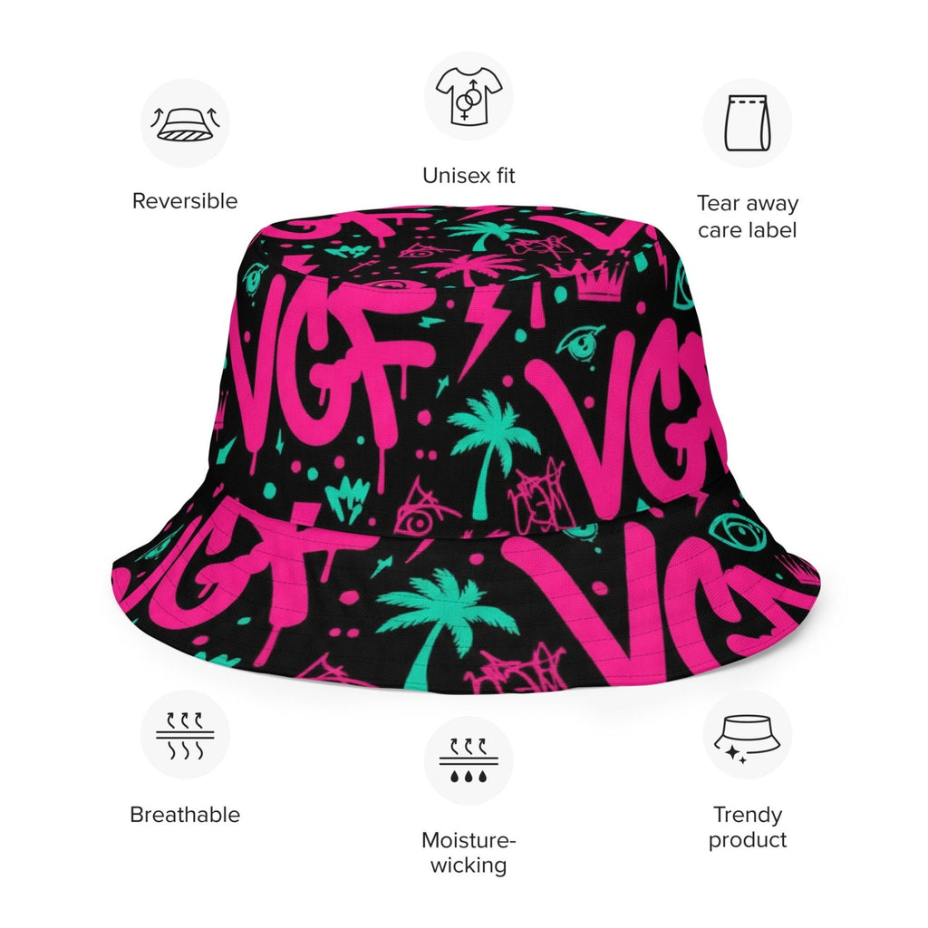 VGF Sacred Graffiti Reversible bucket hat - Vital glow fit