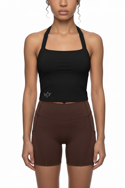 Black Halter Top