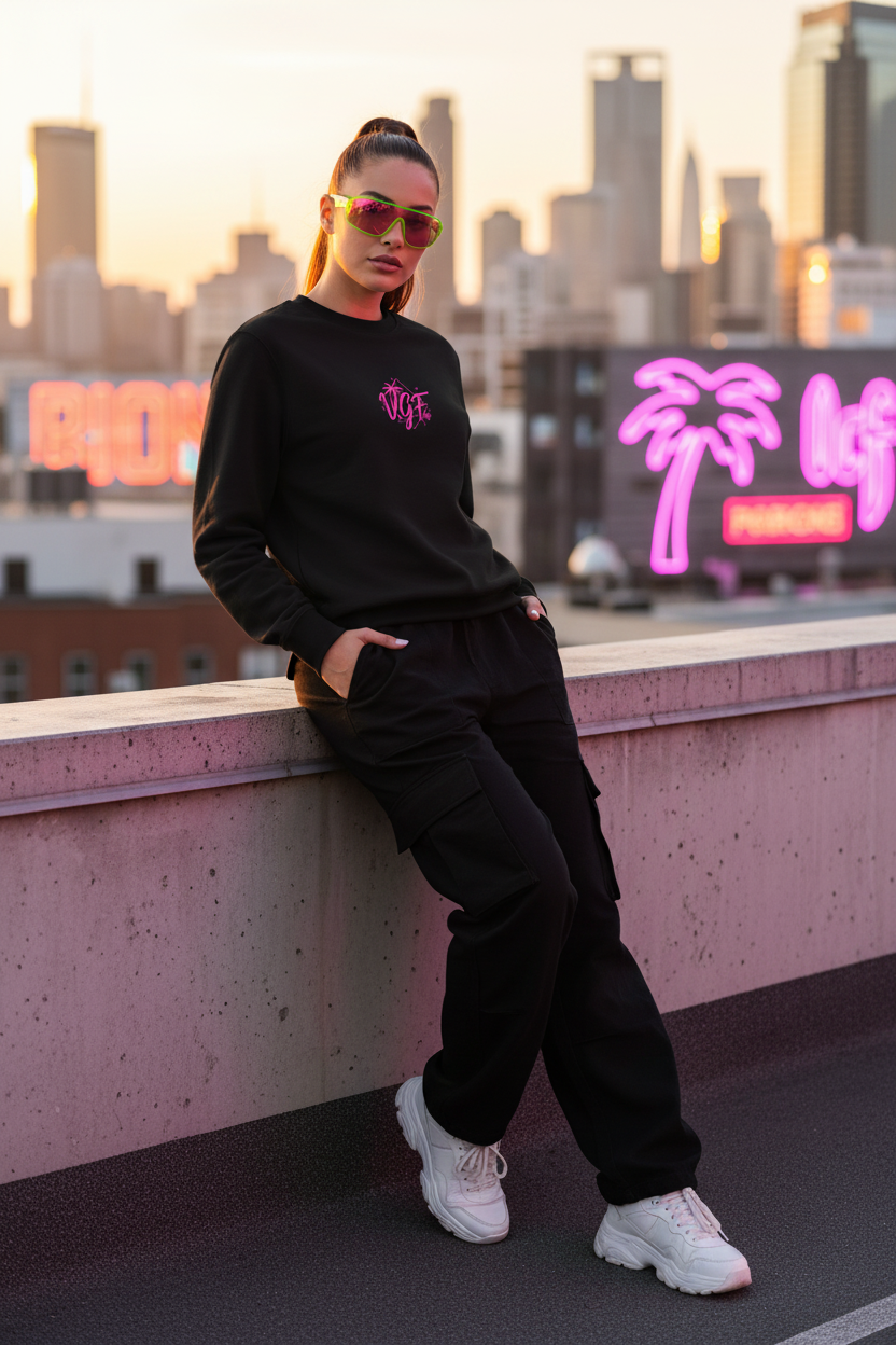 Black sweatshirt - rooftop