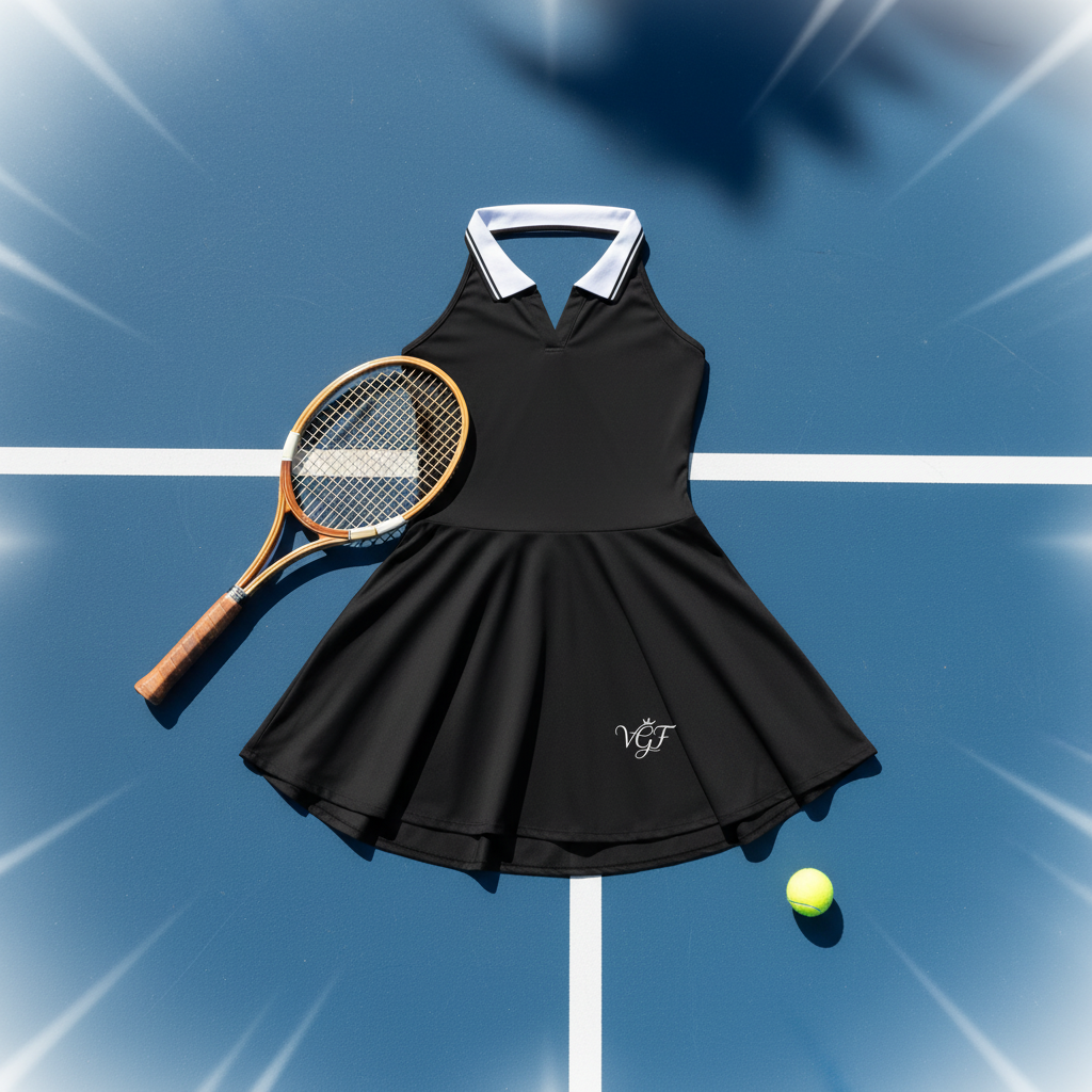 Black VGF Tennis Dress – Court Scene