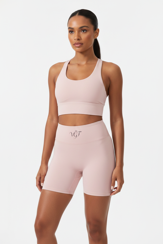 Blush Pink Biker Short - Correct Length with VGF Logo