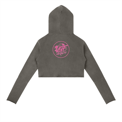 Vina Vintage Washed Crop Hoodie