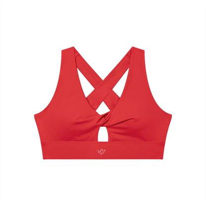 Divine Women's Twist Front V-Neck Sports Bra
