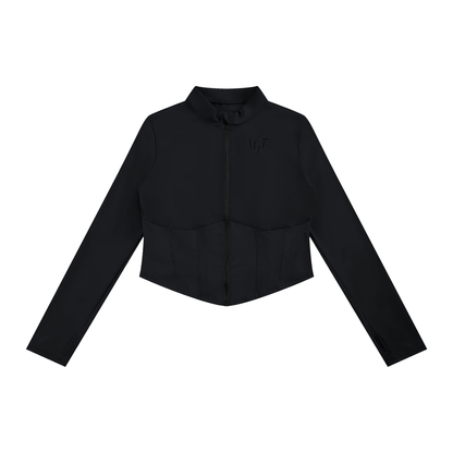 Divine Women's Slim Fit Full-Zip Yoga Jacket