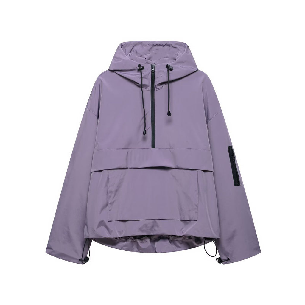 Casual Sports Hooded Jacket Top Outdoor Jacket Coat