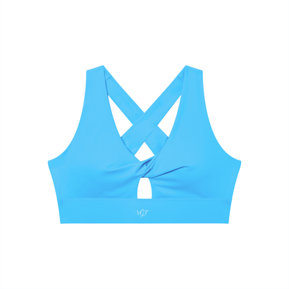 Divine Women's Twist Front V-Neck Sports Bra