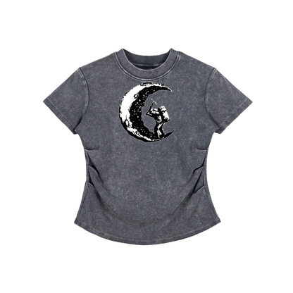 Divine Vintage Washed Bodycon Cotton T-Shirt