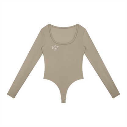 Vina Women's Tight Long Sleeve Yoga Bodysuit