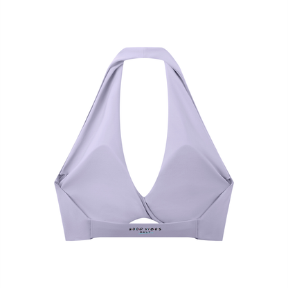 Divine Women's Pleated Halter Sports Bra