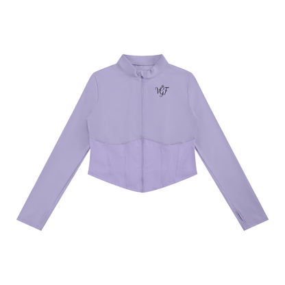 Divine Women's Slim Fit Full-Zip Yoga Jacket