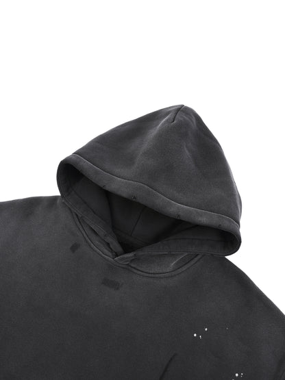 Sacred Vintage Washed Frayed Fleece Hoodie